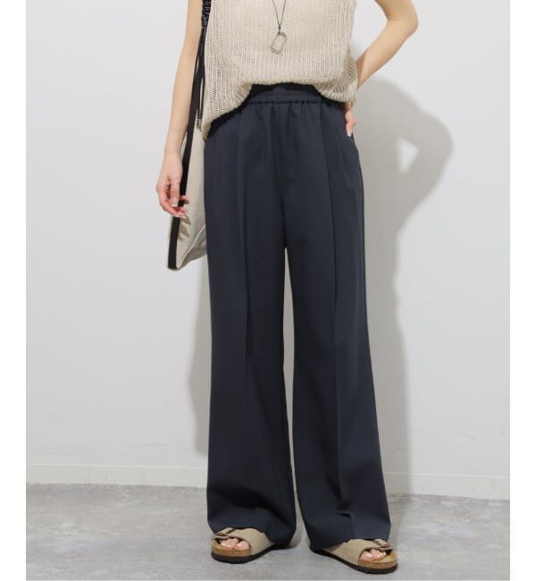 JOURNAL STANDARD relume「《追加7》マットウースフレアタックパンツ」|スラックス|ネイビー