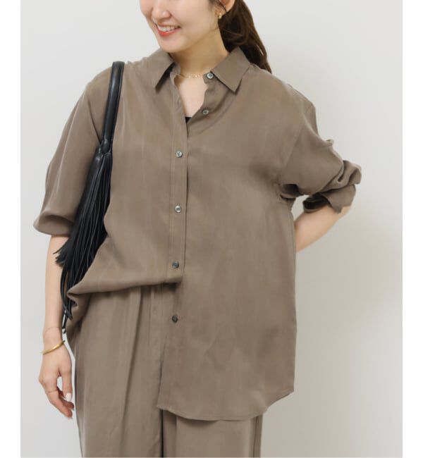 JOURNAL STANDARD relume「キュプラオーバーサイズシャツ」|シャツ・ブラウス|ブラウン B