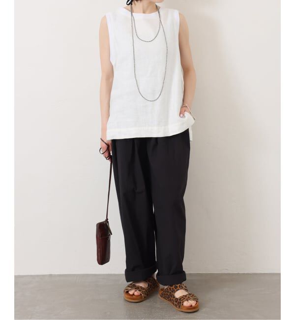 journal standard luxe「《追加予約》フレンチリネンツイルノースリーブブラウス」|シャツ・ブラウス|