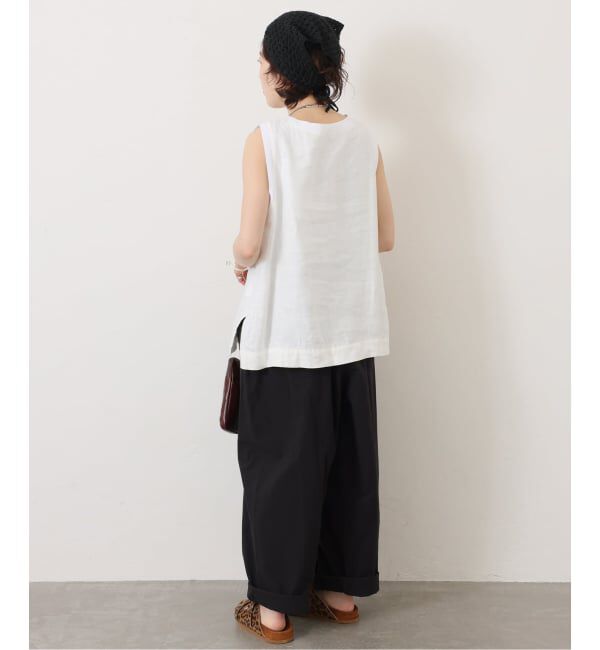 journal standard luxe「《追加予約》フレンチリネンツイルノースリーブブラウス」|シャツ・ブラウス|