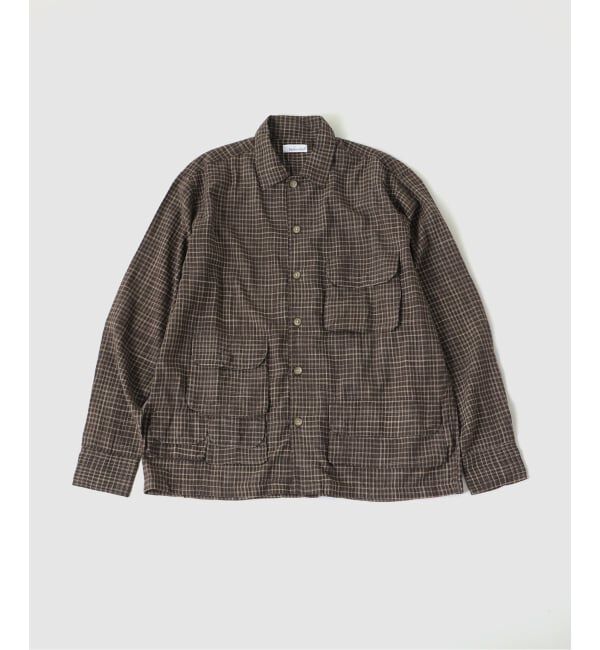 JOURNAL STANDARD「Eighteen East L/S WINHALL HANDWOVEN KHAD」|シャツ・ブラウス|ブラック