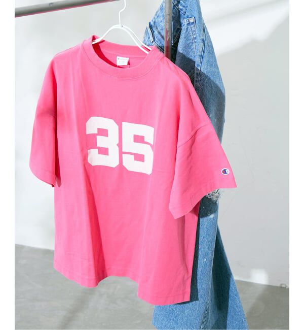 JOURNAL STANDARD「《予約》別注【CHAMPION/チャンピオン】16/1 Jersey T-SHIRT」|Tシャツ・カットソー|ピンク