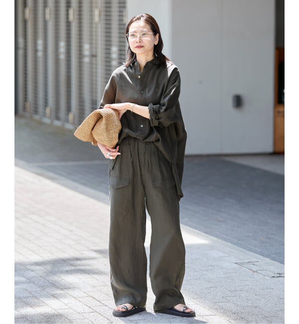 JOURNAL STANDARD「《予約》【TICCA / ティッカ】リネンスクエアビッグシャツ uni」|シャツ・ブラウス|