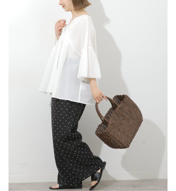 JOURNAL STANDARD relume「《予約》コットンギャザーフレアブラウス」|シャツ・ブラウス|