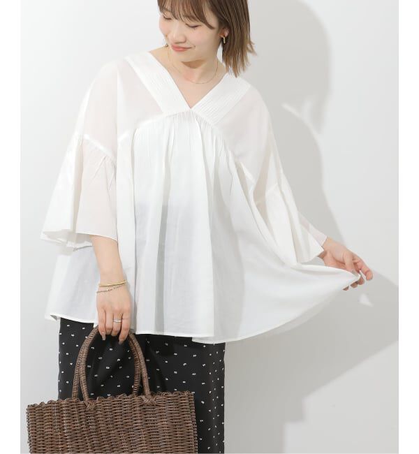 JOURNAL STANDARD relume「《予約》コットンギャザーフレアブラウス」|シャツ・ブラウス|