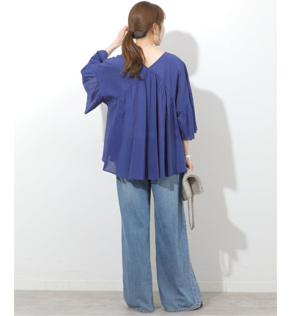 JOURNAL STANDARD relume「《予約》コットンギャザーフレアブラウス」|シャツ・ブラウス|