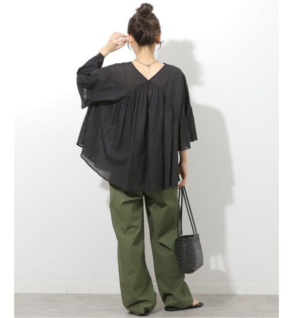 JOURNAL STANDARD relume「《予約》コットンギャザーフレアブラウス」|シャツ・ブラウス|