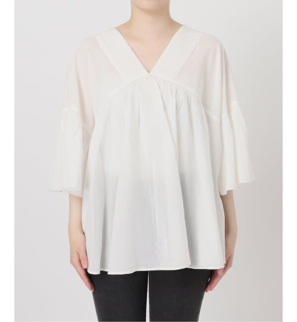 JOURNAL STANDARD relume「《予約》コットンギャザーフレアブラウス」|シャツ・ブラウス|