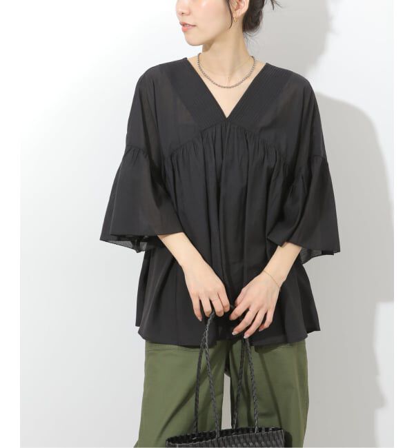 JOURNAL STANDARD relume「《予約》コットンギャザーフレアブラウス」|シャツ・ブラウス|