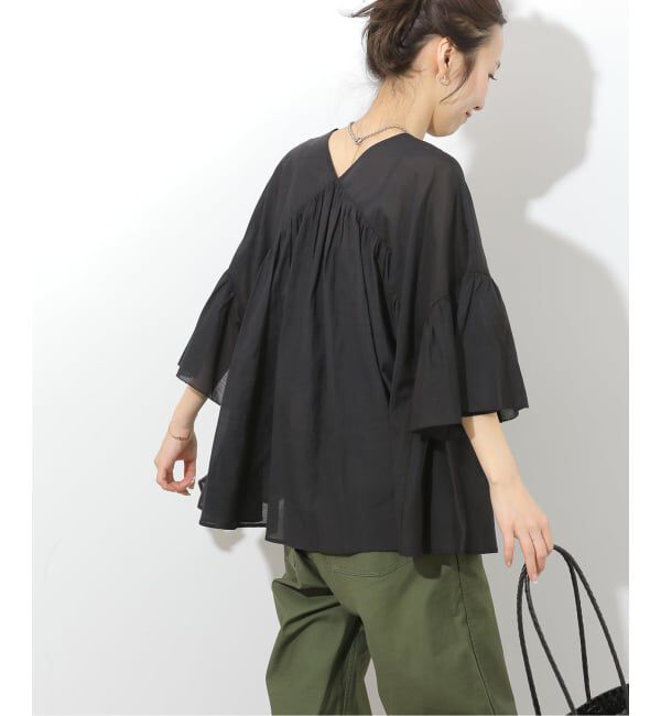 JOURNAL STANDARD relume「《予約》コットンギャザーフレアブラウス」|シャツ・ブラウス|