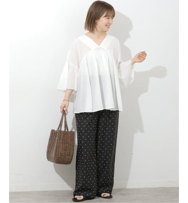 JOURNAL STANDARD relume「《予約》コットンギャザーフレアブラウス」|シャツ・ブラウス|