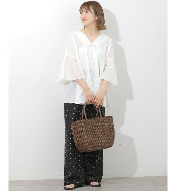 JOURNAL STANDARD relume「《予約》コットンギャザーフレアブラウス」|シャツ・ブラウス|