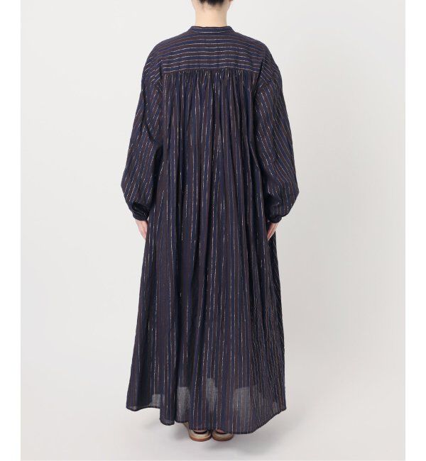 Spick and Span「HYU ストライプギャザーシャツワンピース」|ワンピース|