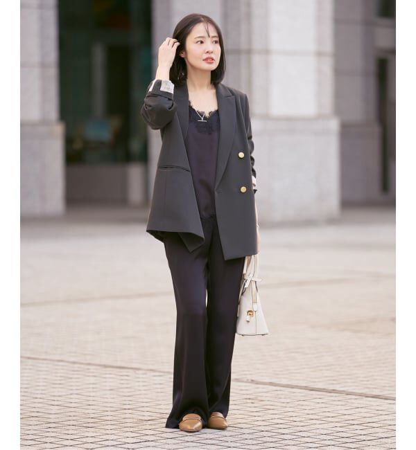 NOBLE「《追加・セットアップ対応》フローツイルピークドラペルジャケット」|テーラードジャケット|