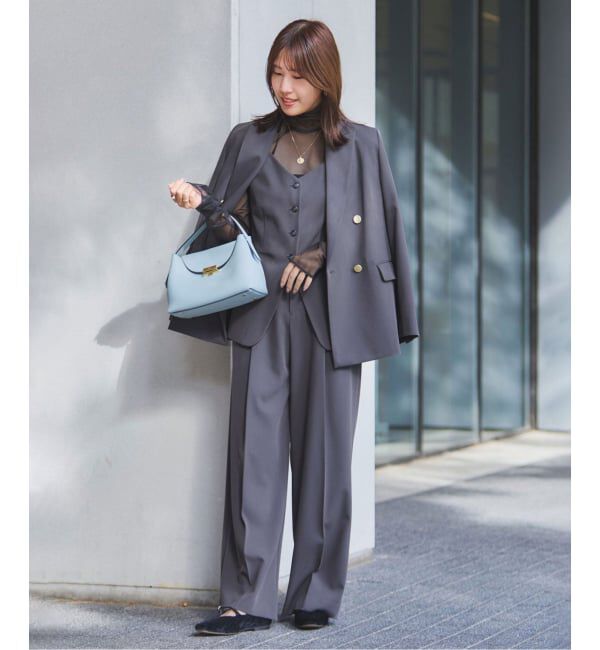 NOBLE「《追加・セットアップ対応》フローツイルピークドラペルジャケット」|テーラードジャケット|