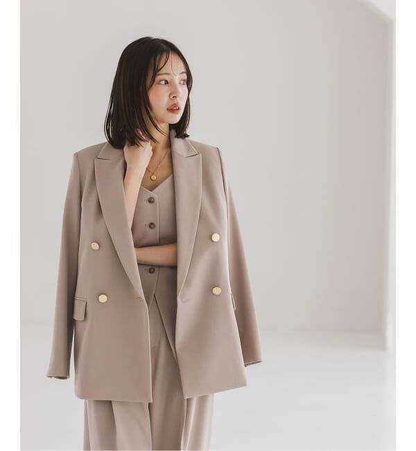 NOBLE「《追加・セットアップ対応》フローツイルピークドラペルジャケット」|テーラードジャケット|