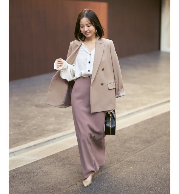 NOBLE「《追加・セットアップ対応》フローツイルピークドラペルジャケット」|テーラードジャケット|