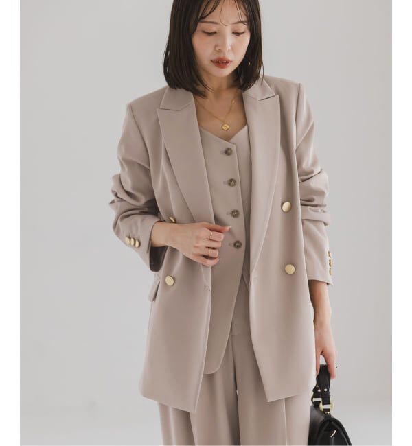 NOBLE「《追加・セットアップ対応》フローツイルピークドラペルジャケット」|テーラードジャケット|