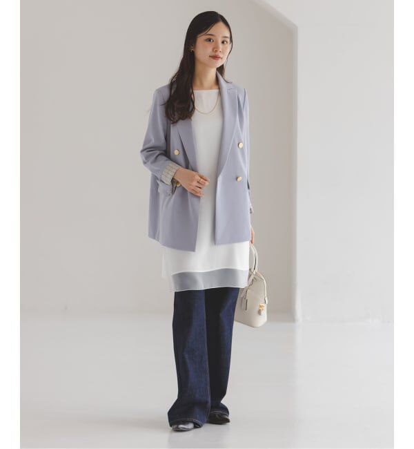 NOBLE「《追加・セットアップ対応》フローツイルピークドラペルジャケット」|テーラードジャケット|