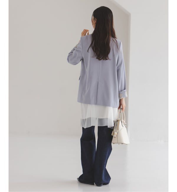 NOBLE「《追加・セットアップ対応》フローツイルピークドラペルジャケット」|テーラードジャケット|