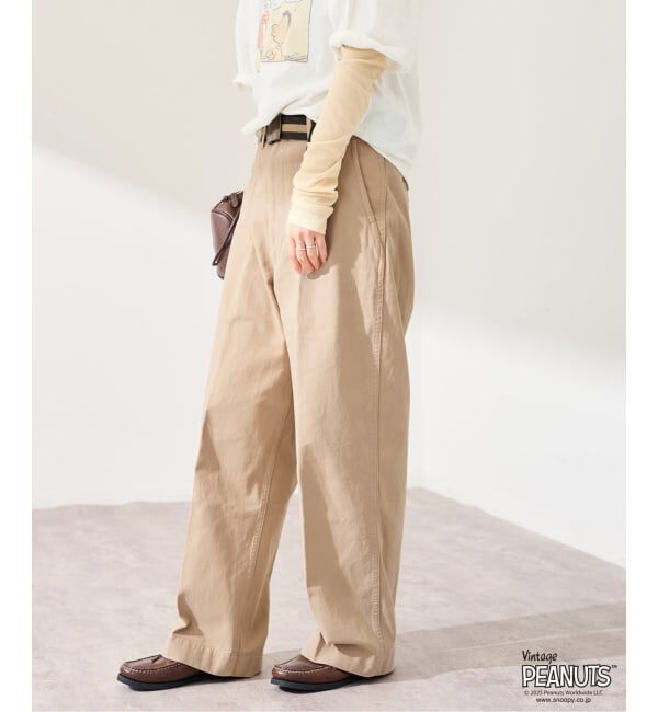 FRAMeWORK「BURK 別注 ガチャベルト付きチノパン」|チノ|