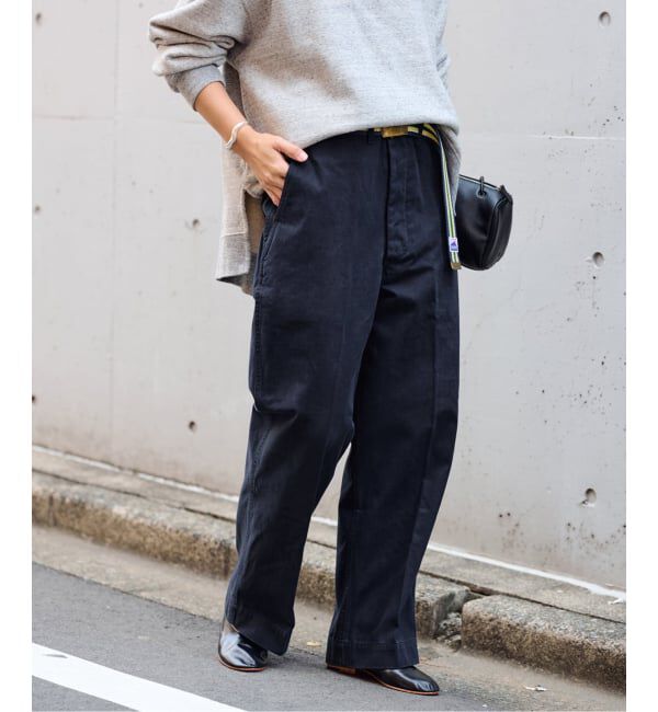 FRAMeWORK「BURK 別注 ガチャベルト付きチノパン」|チノ|