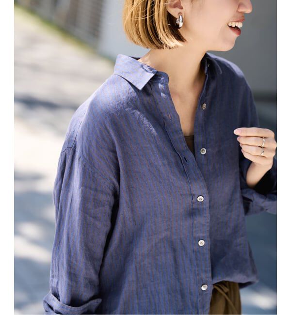 FRAMeWORK「≪新色 / 追加≫フレンチリネンレギュラーシャツ」|シャツ・ブラウス|