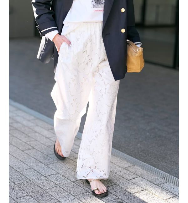 Spick and Span「TICCA / ティッカ フラワーレースパンツ」|その他|ホワイト