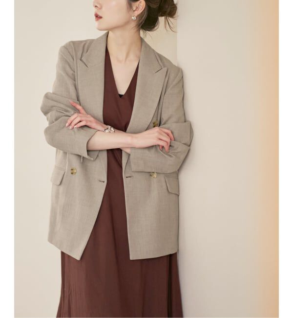 NOBLE「《追加・新色》ドンゴロスダブルジャケット」|テーラードジャケット|ベージュ