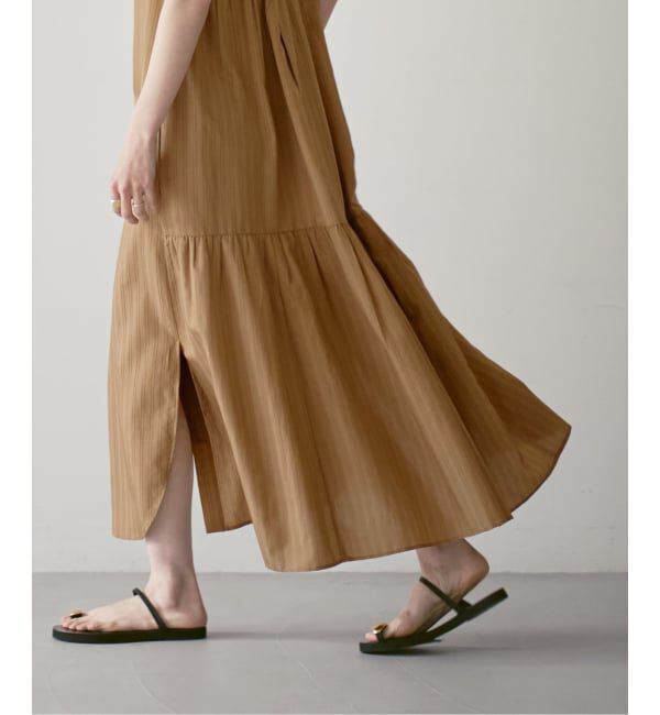 NOBLE「《予約》normment/ノーメント STRIPE STITCH N/S DRESS」|ワンピース|