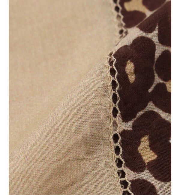 FRAMeWORK「THROW/スロー レオパードトリムスカーフ」|バンダナ・スカーフ|