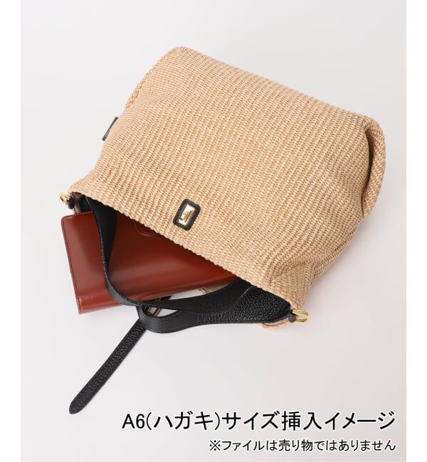  「《予約》VIOLAd&rsquo;ORO/ ヴィオラドーロ　ラフィアシートレザーハンドルバッグ」|ショルダー・メッセンジャー|