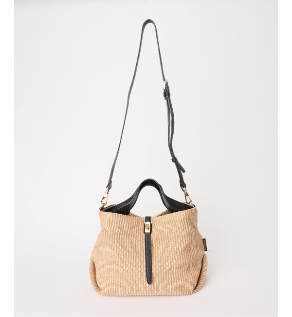  「《予約》VIOLAd&rsquo;ORO/ ヴィオラドーロ　ラフィアシートレザーハンドルバッグ」|ショルダー・メッセンジャー|