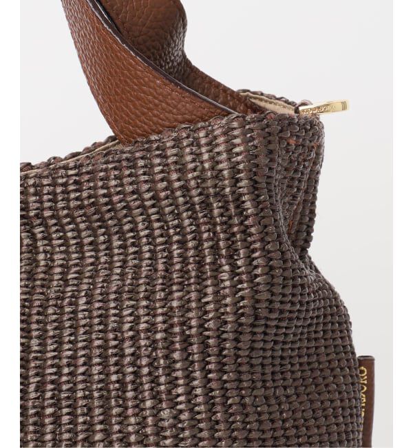  「《予約》VIOLAd&rsquo;ORO/ ヴィオラドーロ　ラフィアシートレザーハンドルバッグ」|ショルダー・メッセンジャー|