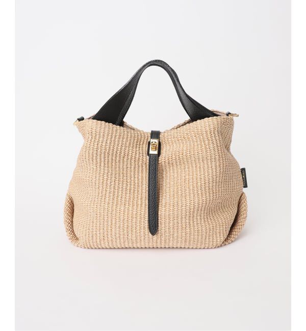  「《予約》VIOLAd&rsquo;ORO/ ヴィオラドーロ　ラフィアシートレザーハンドルバッグ」|ショルダー・メッセンジャー|