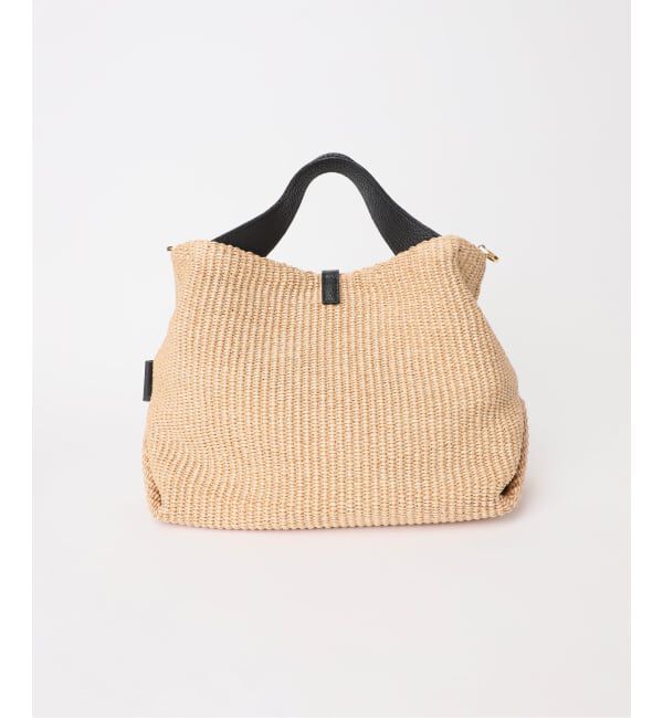  「《予約》VIOLAd&rsquo;ORO/ ヴィオラドーロ　ラフィアシートレザーハンドルバッグ」|ショルダー・メッセンジャー|