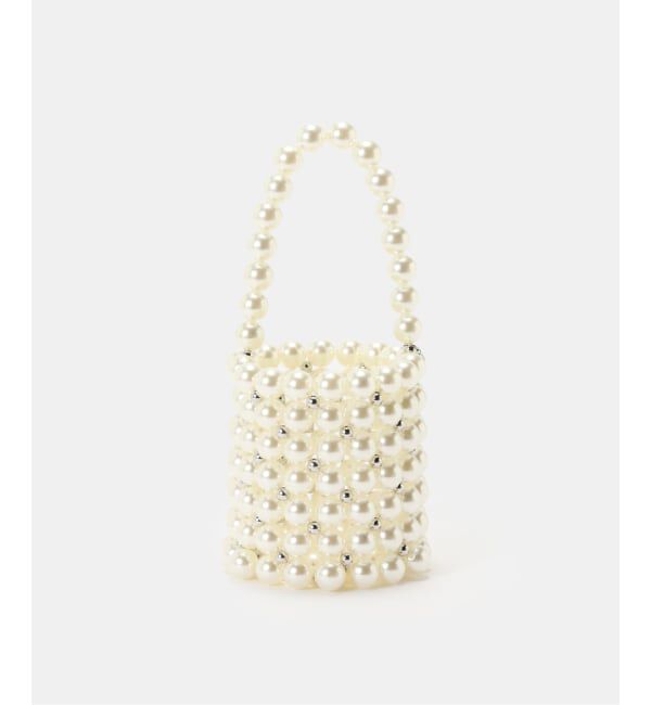  「ISSHU パールバッグ」|ハンドバッグ|ホワイト