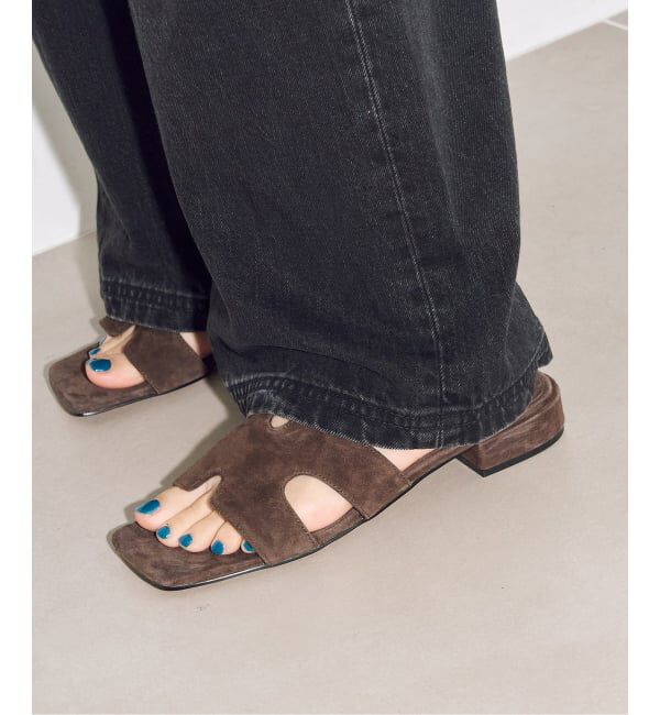 GRISE「REMME/レメ cutting SUEDEサンダル」|サンダル|ブラウン