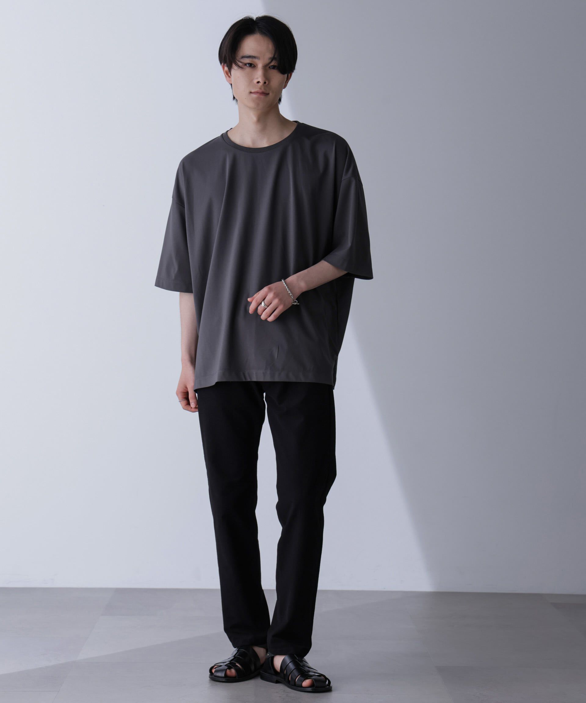 nano･universe「ルーズネックビッグTシャツ 半袖」|Tシャツ・カットソー|