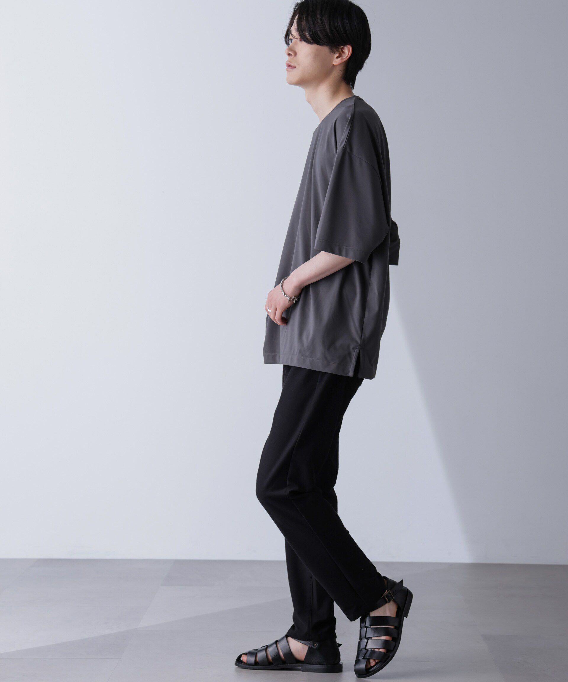 nano･universe「ルーズネックビッグTシャツ 半袖」|Tシャツ・カットソー|