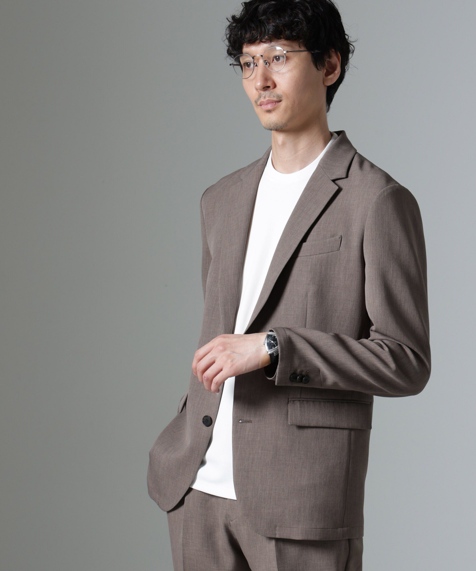 nano･universe「｢Damerino｣Reflax(R) ダブルクロスウェザーセットアップ」|スーツ|