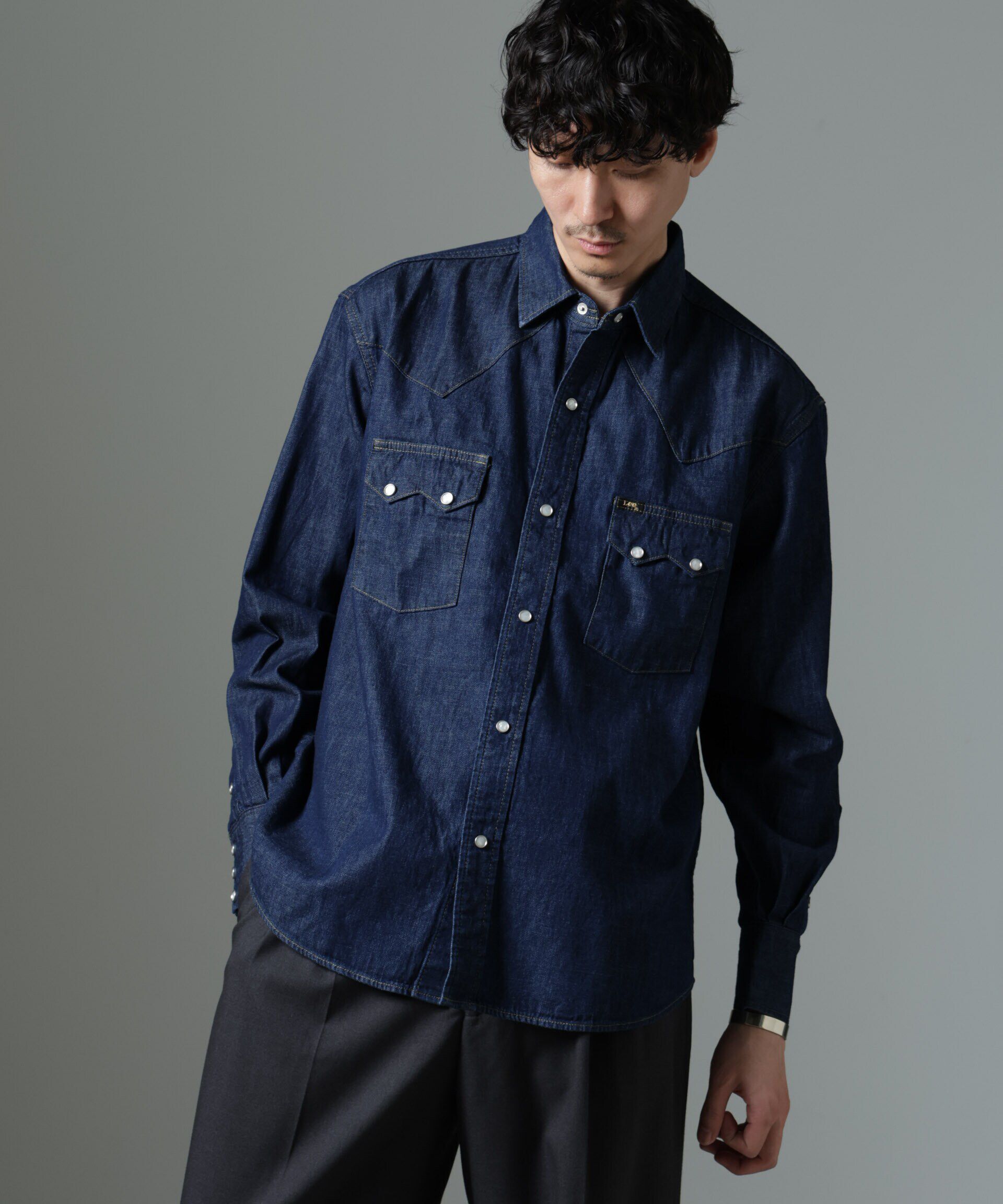 nano･universe「Lee/別注 Lee DENIM WESTERN SHIRT」|シャツ・ブラウス|