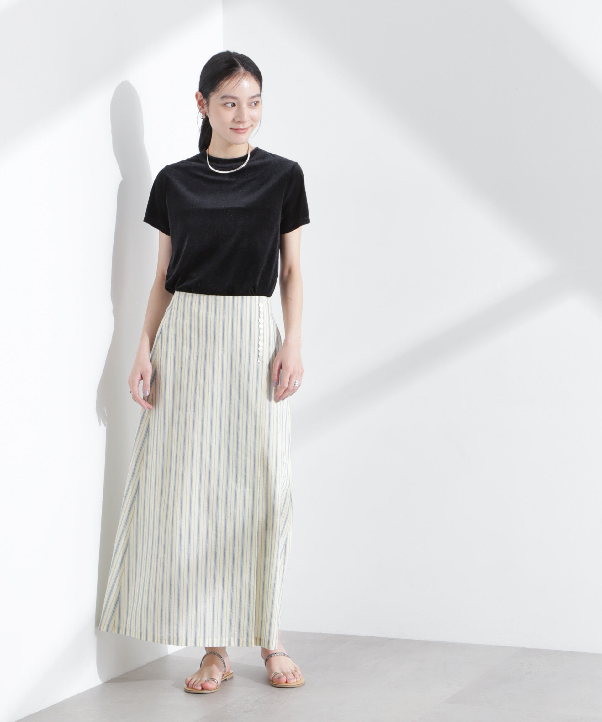 nano･universe「シアーベロアコンパクトTシャツ」|Tシャツ・カットソー|