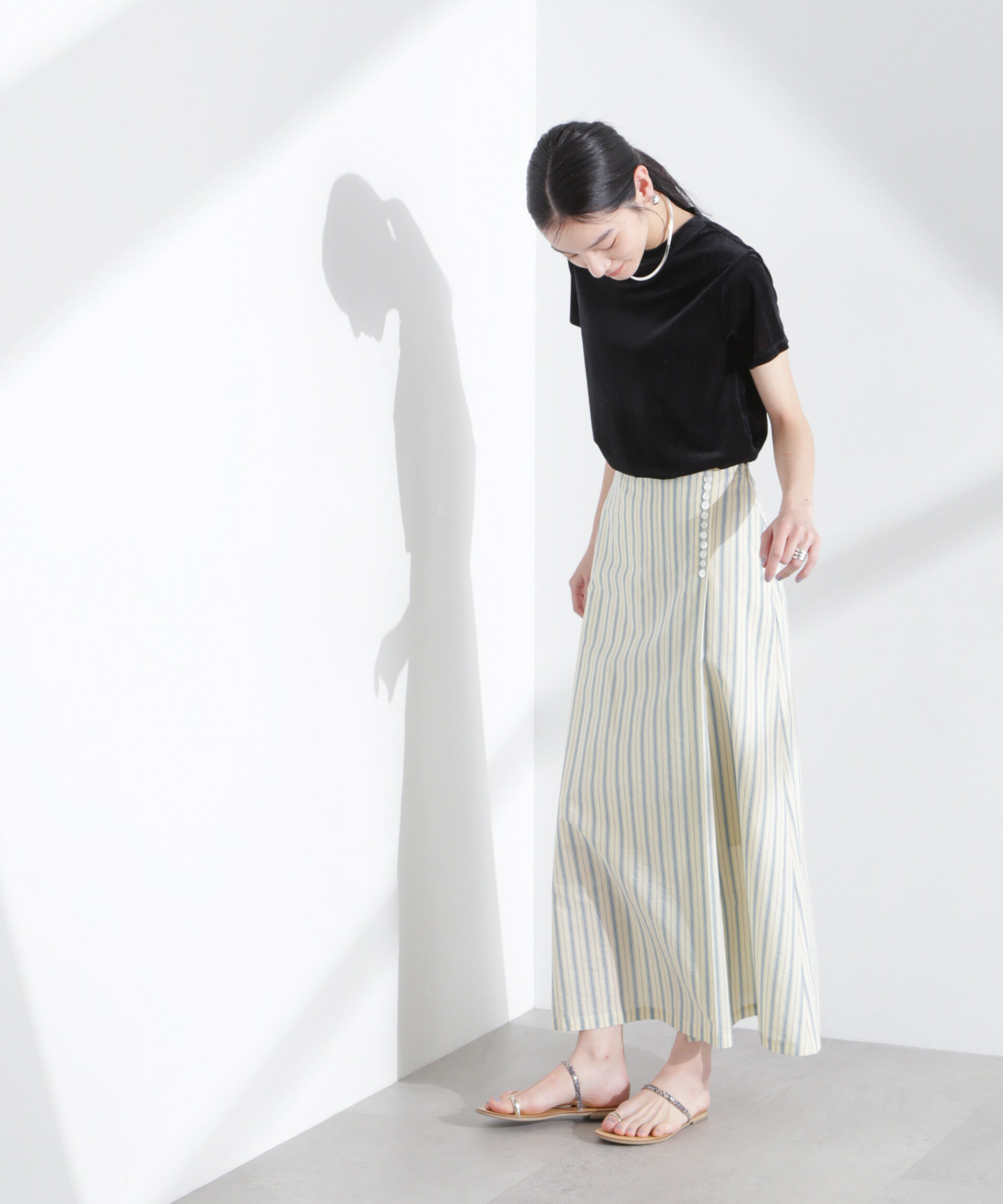 nano･universe「シアーベロアコンパクトTシャツ」|Tシャツ・カットソー|