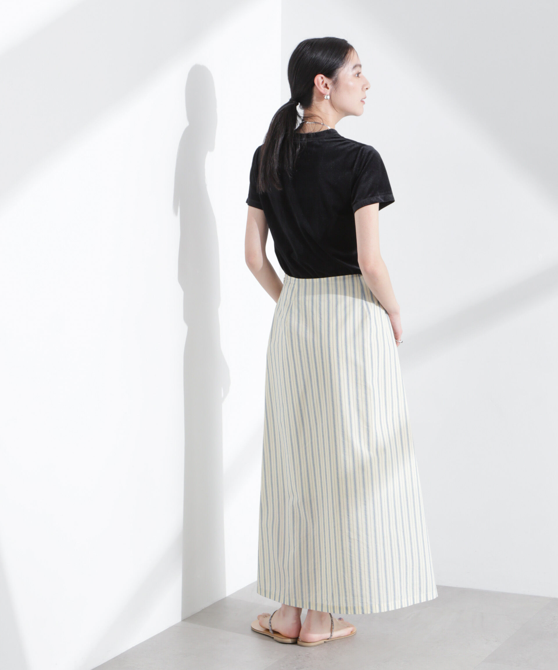 nano･universe「シアーベロアコンパクトTシャツ」|Tシャツ・カットソー|