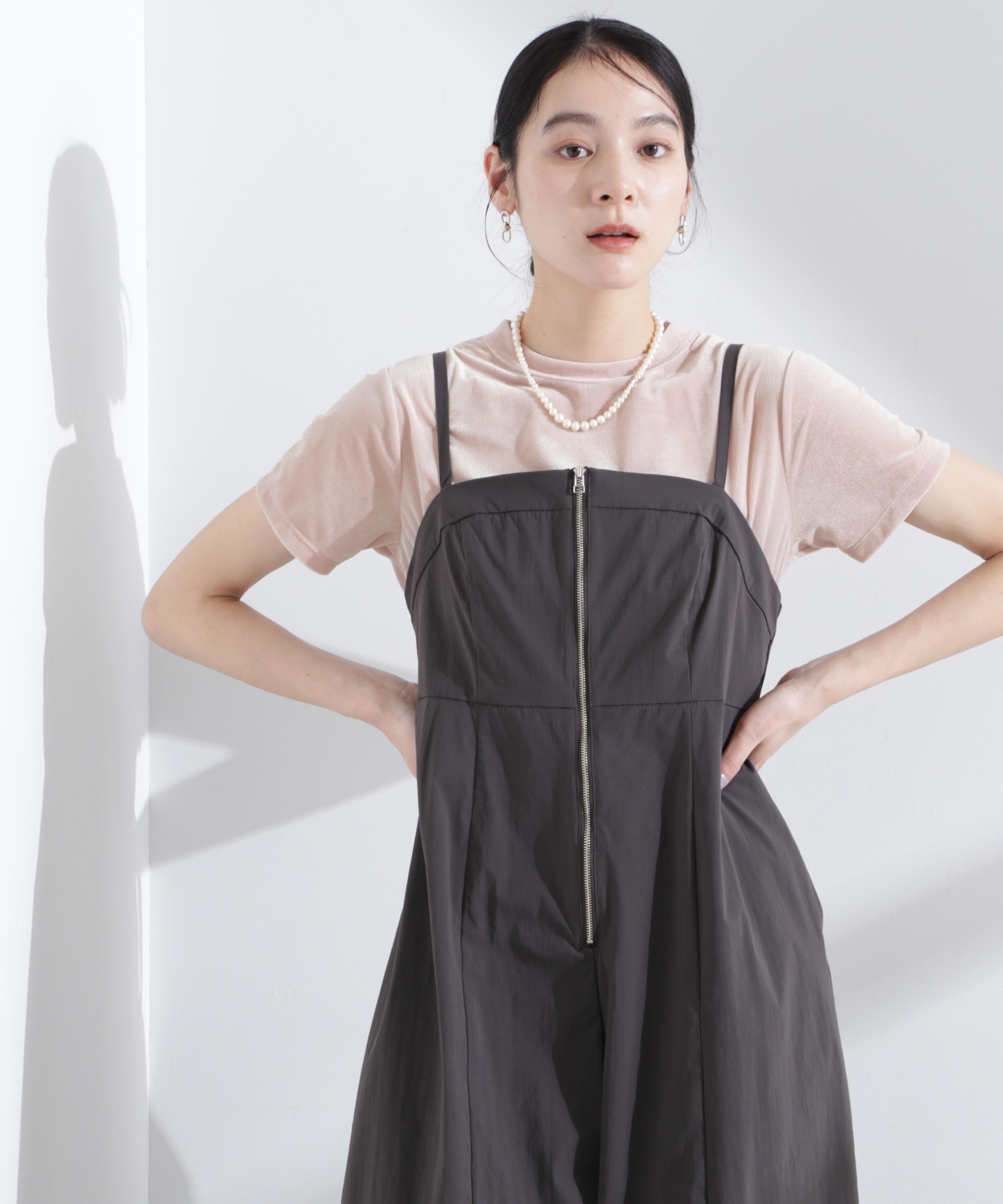 nano･universe「シアーベロアコンパクトTシャツ」|Tシャツ・カットソー|L.ピンク1