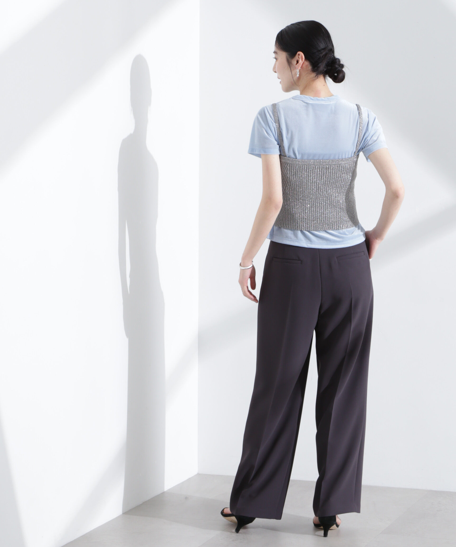 nano･universe「シアーベロアコンパクトTシャツ」|Tシャツ・カットソー|