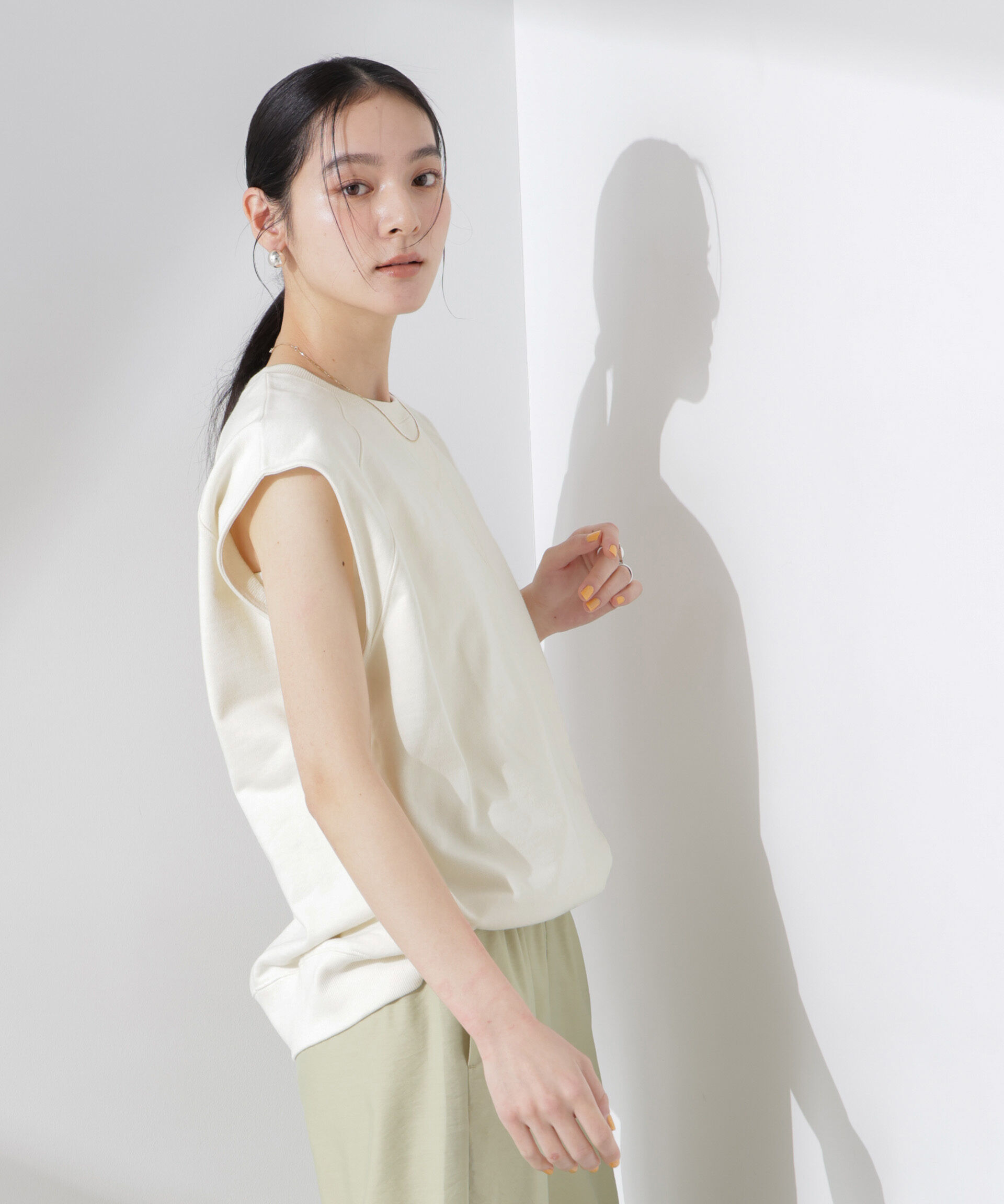 nano･universe「ノースリーブスウェットトップス」|Tシャツ・カットソー|