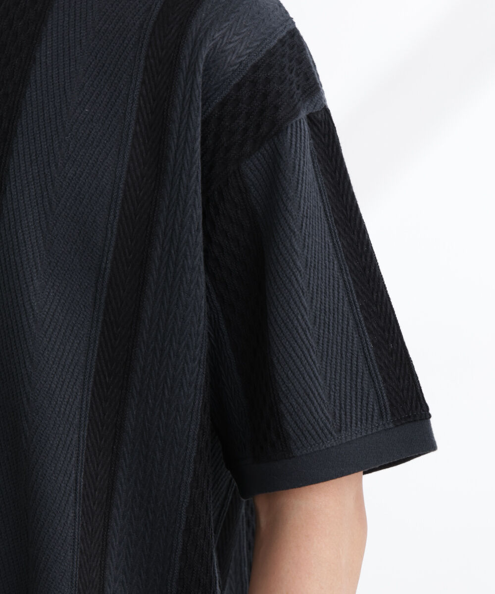 nano･universe「ストライプジャガードTシャツ 半袖」|Tシャツ・カットソー|