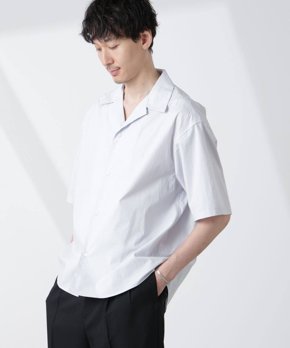 nano･universe「「大人のワイドシャツ」オープンカラー 半袖」|シャツ・ブラウス|